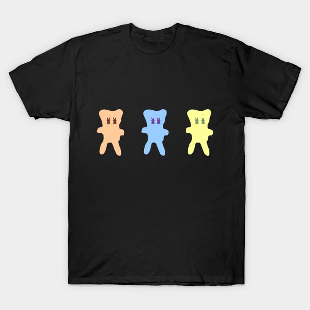 Three Friends with Bunny eyes T-Shirt by jumitu404